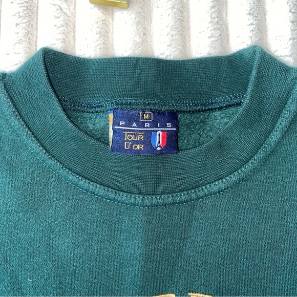 University Paris Green Sweater Vintage Grail - Picture 3 of 8